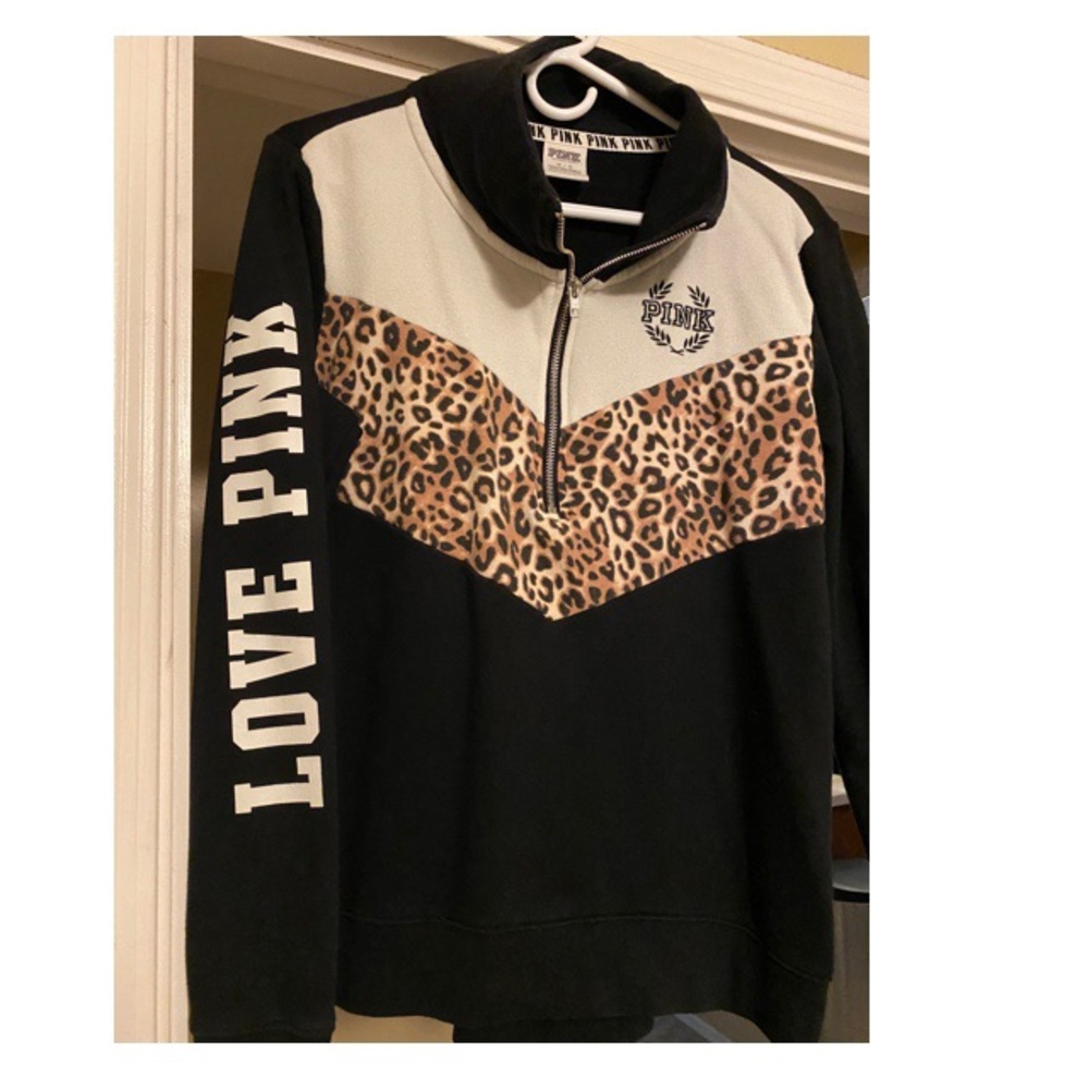 Pink 3/4 zip sweatshirt
